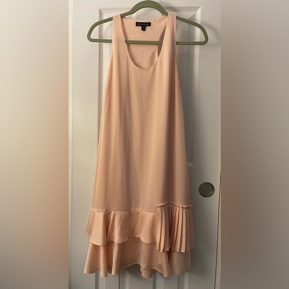 Banana Republic Peach Silk Cocktail Dress Size 12